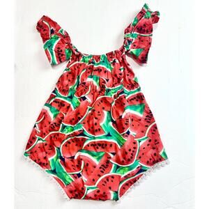 Alanni Tree Watermelon Print Romper Summer toddler Outfit EU 80 (12 mo)